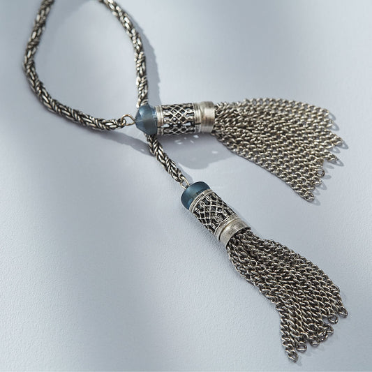 Twisted Rope Tassel Wrap Necklace