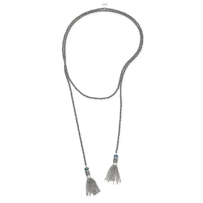 Twisted Rope Tassel Wrap Necklace