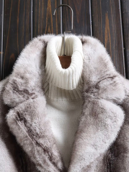 FrostEdge Faux Fur Coat