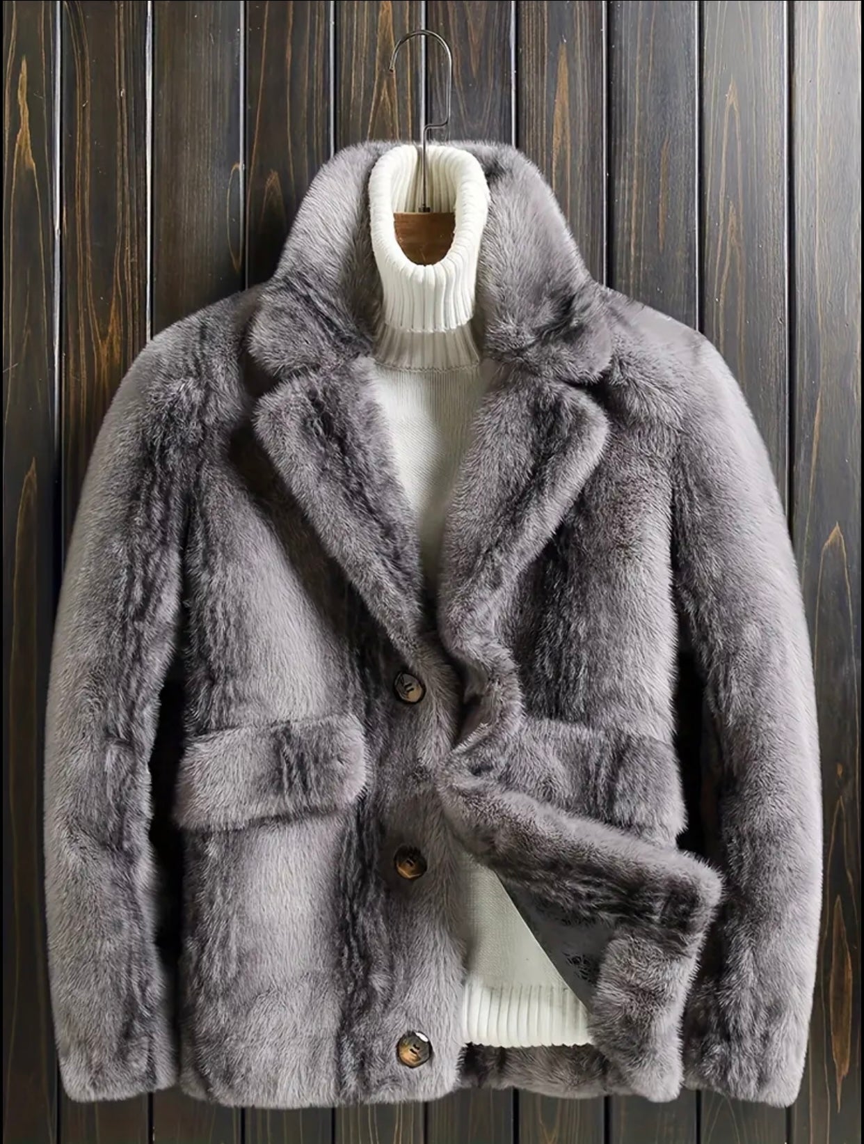 FrostEdge Faux Fur Coat