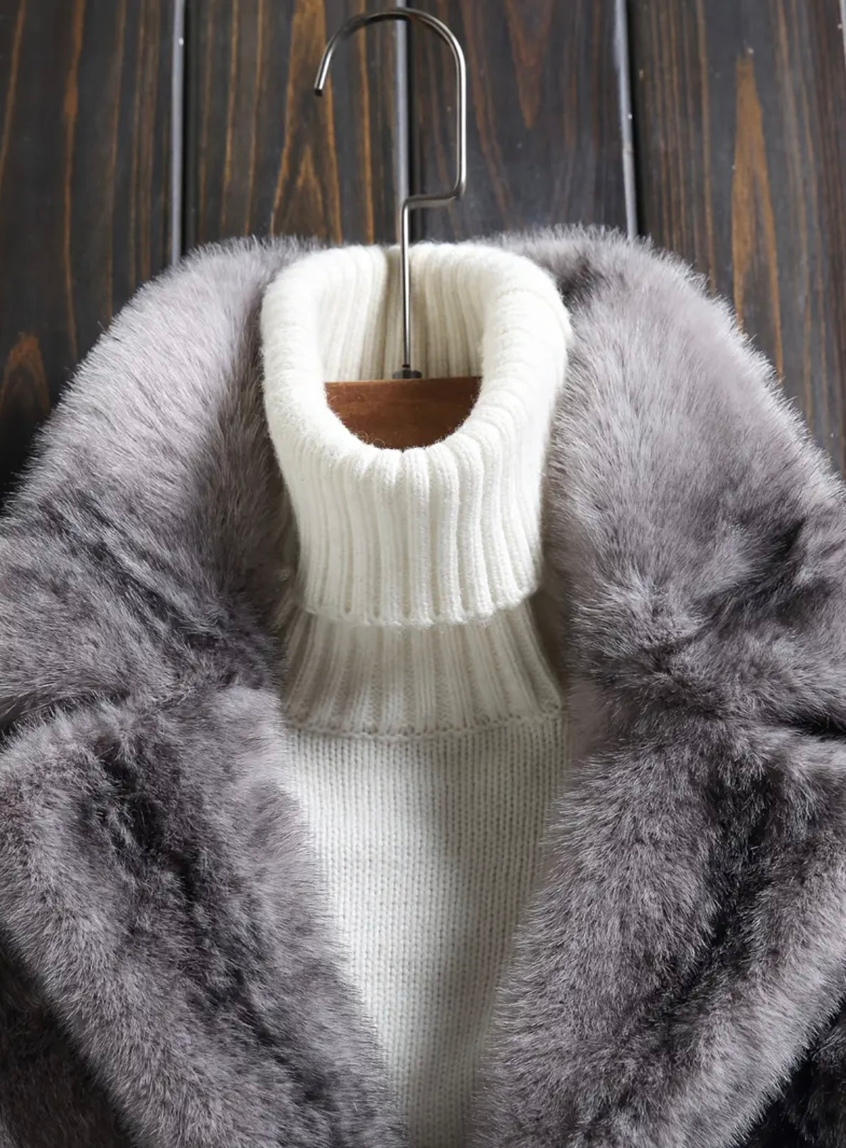 FrostEdge Faux Fur Coat