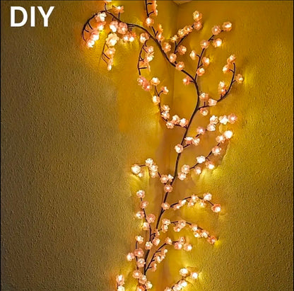 Pink & Blue Cherry Blossom Vine String Lights