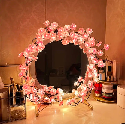 Pink & Blue Cherry Blossom Vine String Lights