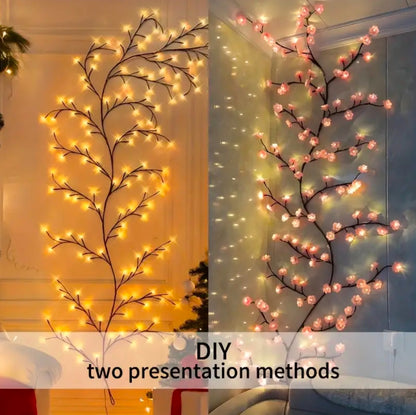 Pink & Blue Cherry Blossom Vine String Lights