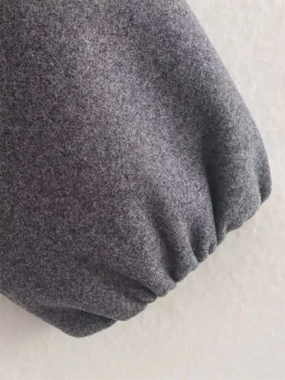 Ladies Fashion Autumn Winter Jacket Women Retro Round Neck Long Sleeve Elastic Hem Zipper Soft Bomber Jacket Women Coat Female