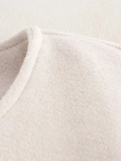 Ladies Fashion Autumn Winter Jacket Women Retro Round Neck Long Sleeve Elastic Hem Zipper Soft Bomber Jacket Women Coat Female