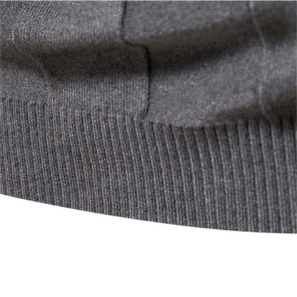 Winter Slim Fit Pullovers Turtleneck Men Casual Basic Solid Color Warm Striped Sweater Mens New Fashion Sweaters Male