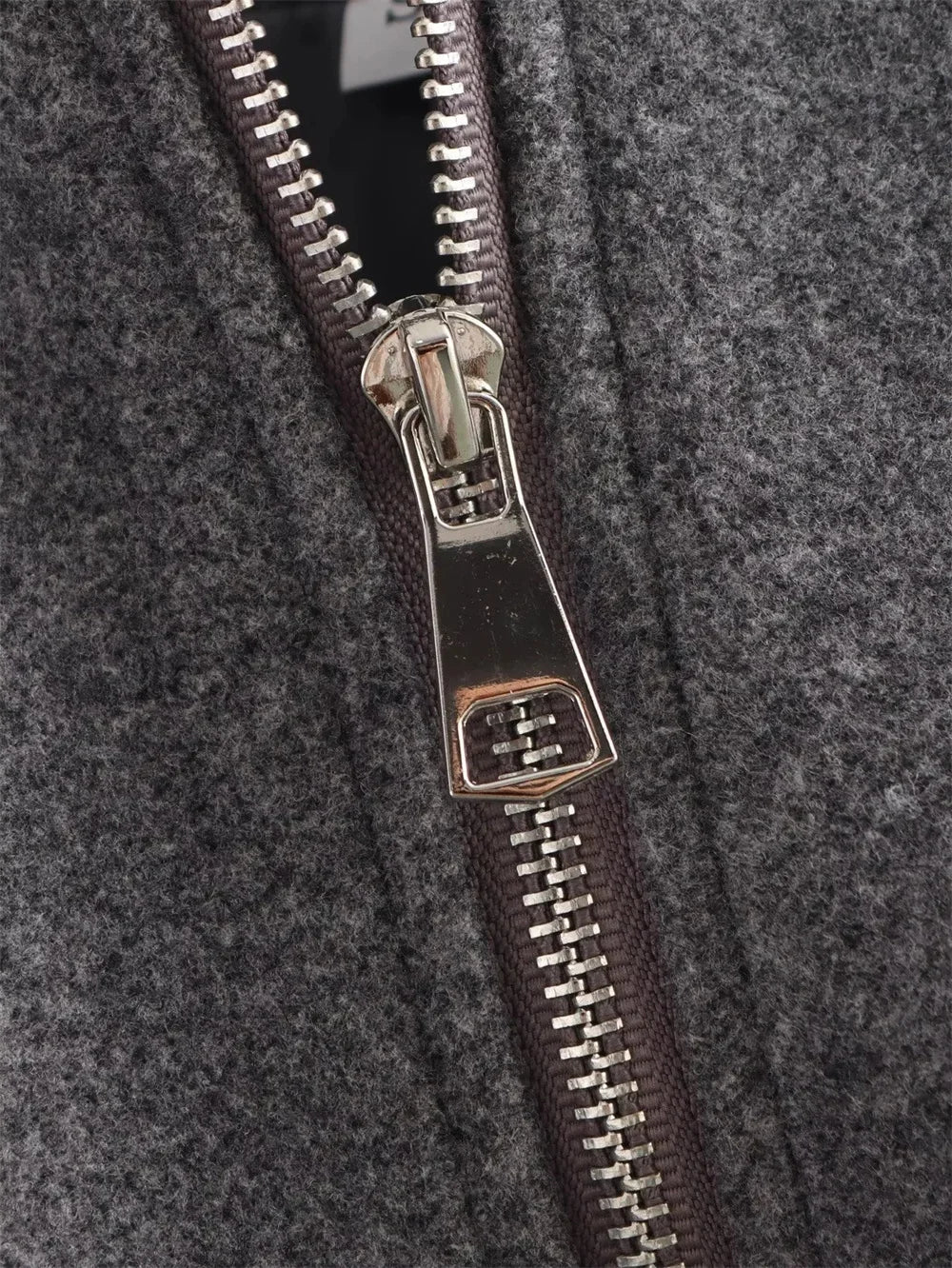 Ladies Fashion Autumn Winter Jacket Women Retro Round Neck Long Sleeve Elastic Hem Zipper Soft Bomber Jacket Women Coat Female