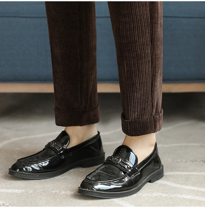 2025 New Light Luxury Chenille Neapolitan High Waist  Casual Pants for Men, Premium Feeling Slim Fit  Mens Dress Pants