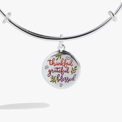 Thankful Mantra Charm Bangle