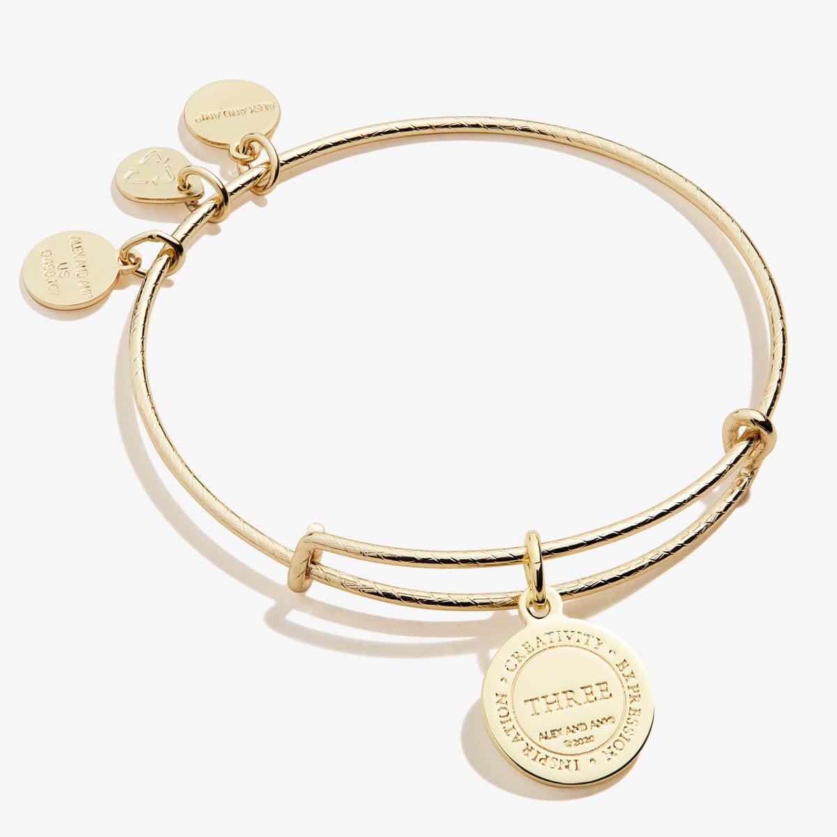 Number 3 Charm Bangle | Wholeness, Creativity, and Intuition