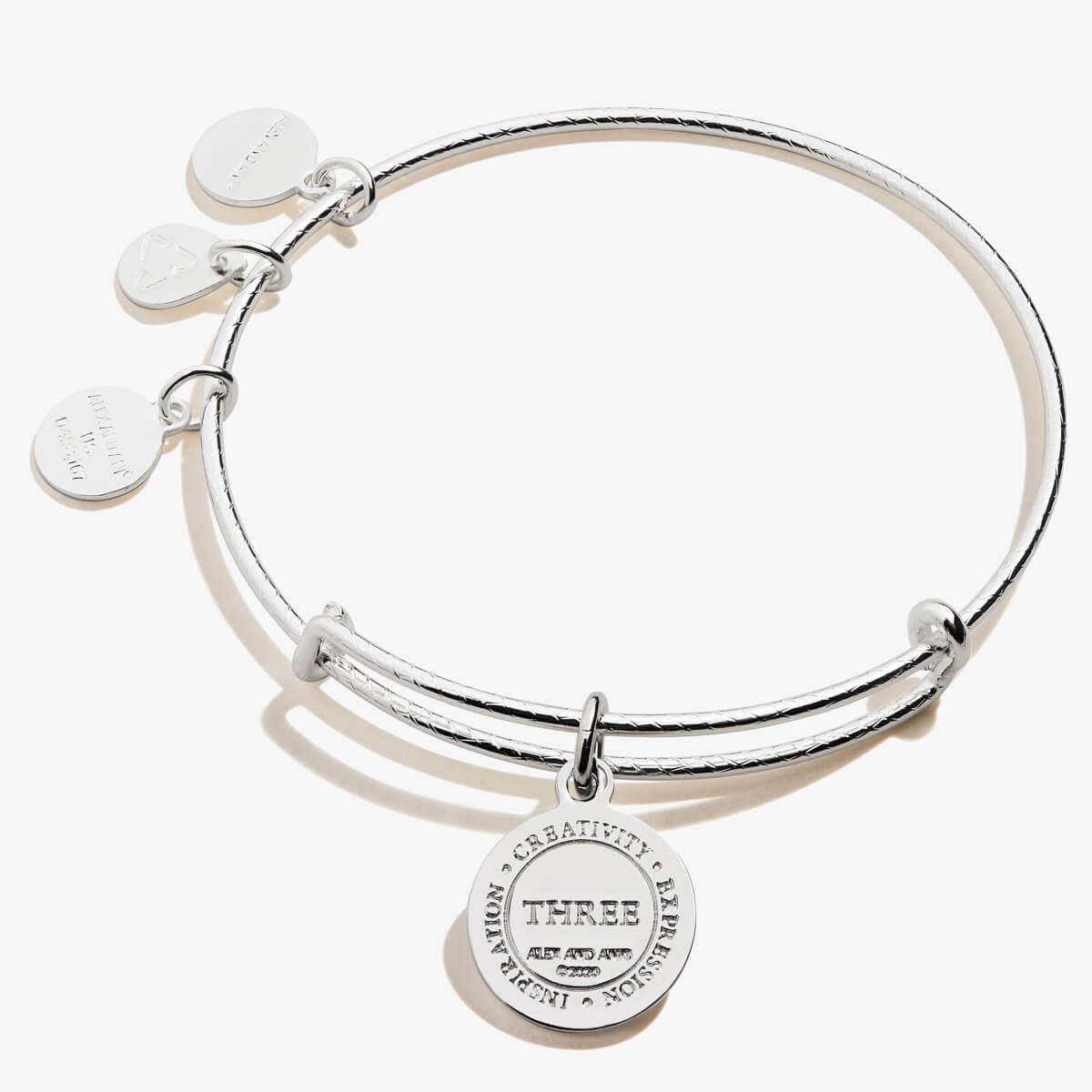 Number 3 Charm Bangle | Wholeness, Creativity, and Intuition