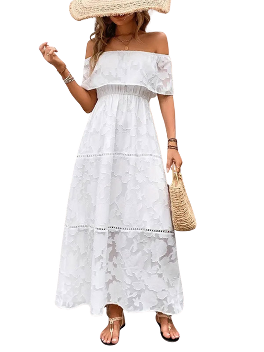 Ethereal Off-Shoulder Maxi Dress