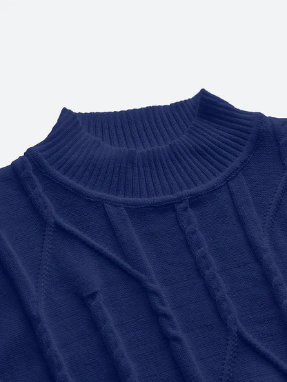 ThermaLuxe Striped High-Neck Top