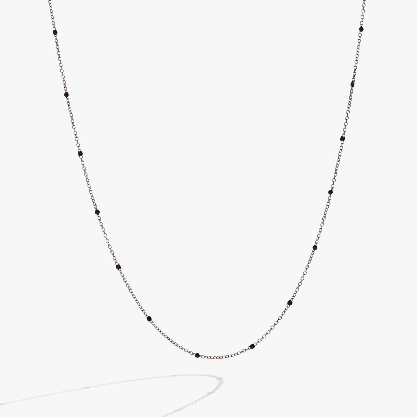Enamel Black Dot Chain Necklace