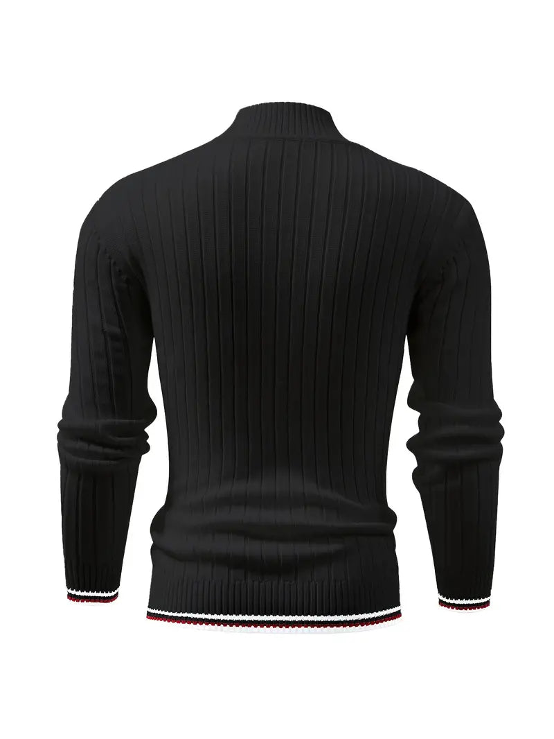 ThermaLuxe Striped High-Neck Top