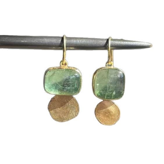 Fashionable Geometric Natural Stone Earrings From Europe And The US