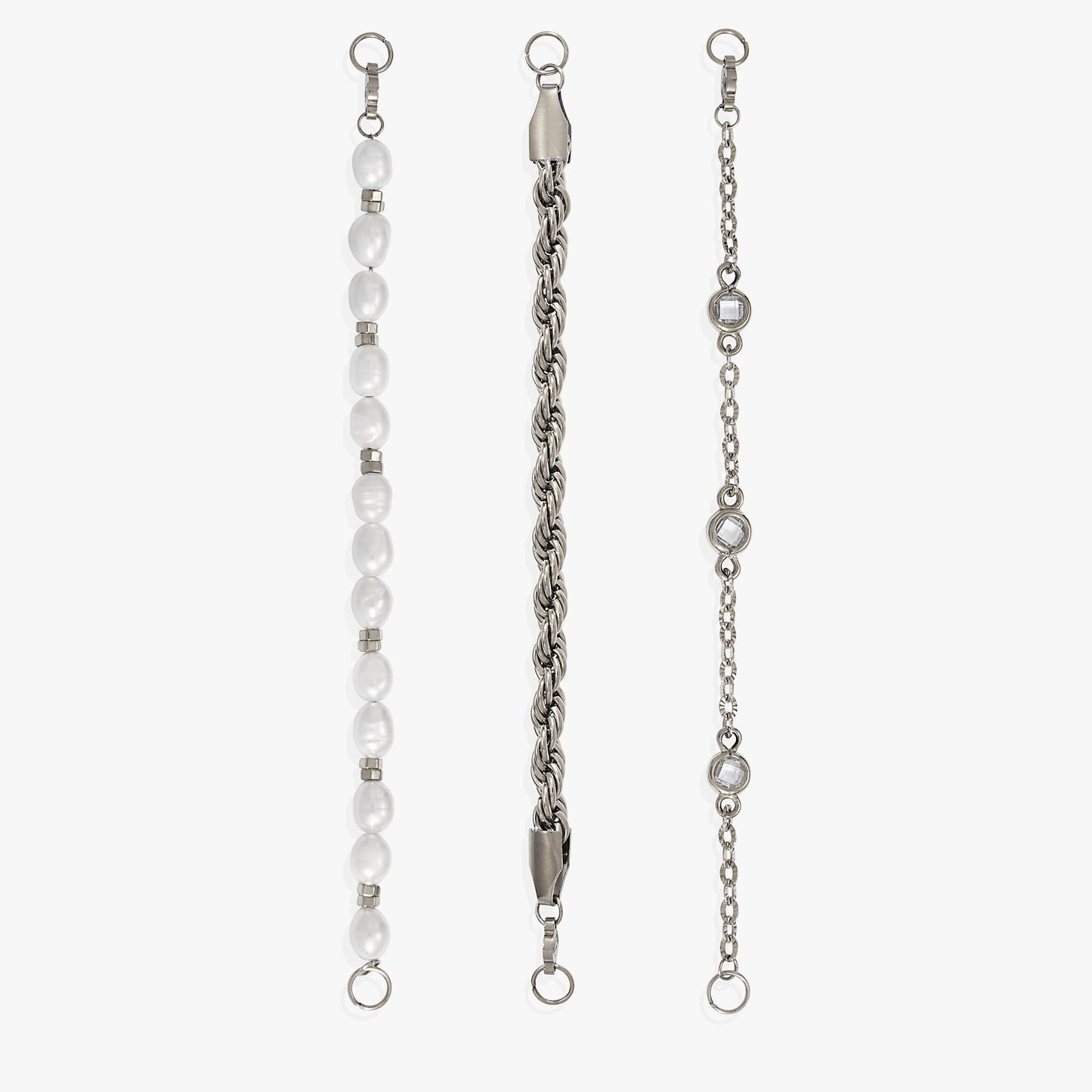 Crystal + Pearl Stranded™ Bracelet Set