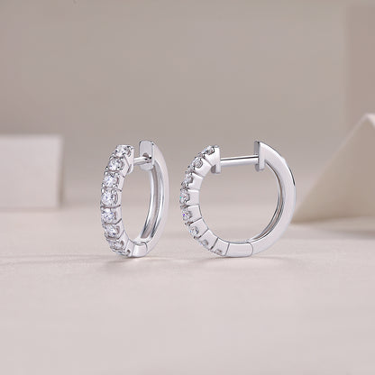 Top-quality Moissanite Luxury And Fashionable Light Luxury Jewelry Silver Stud Earrings S925 Silver Plated Platinum