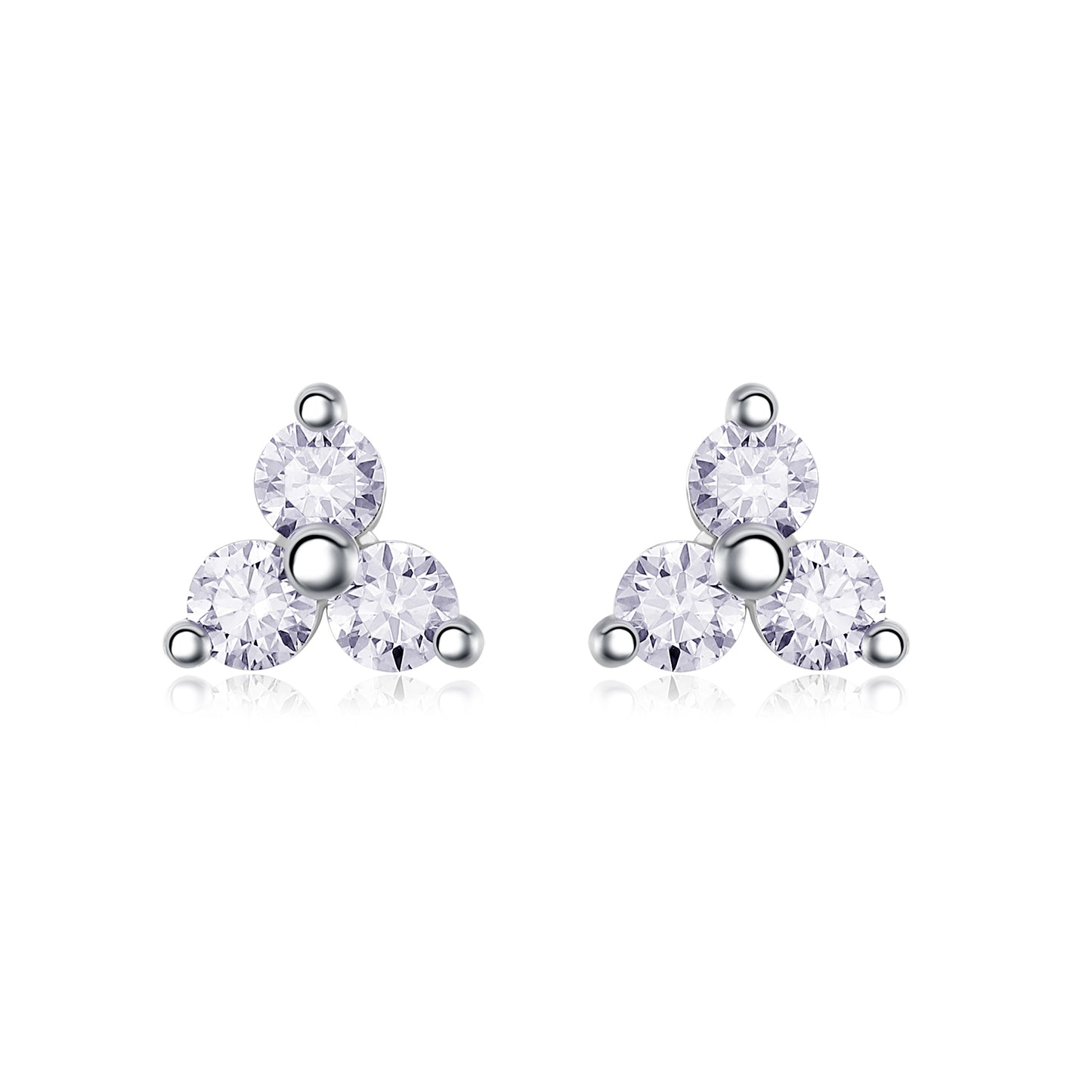 Top-quality Moissanite Luxury And Fashionable Light Luxury Jewelry Silver Stud Earrings S925 Silver Plated Platinum