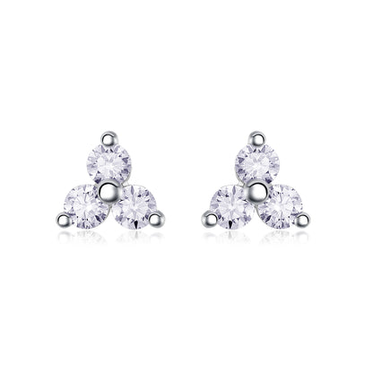 Top-quality Moissanite Luxury And Fashionable Light Luxury Jewelry Silver Stud Earrings S925 Silver Plated Platinum