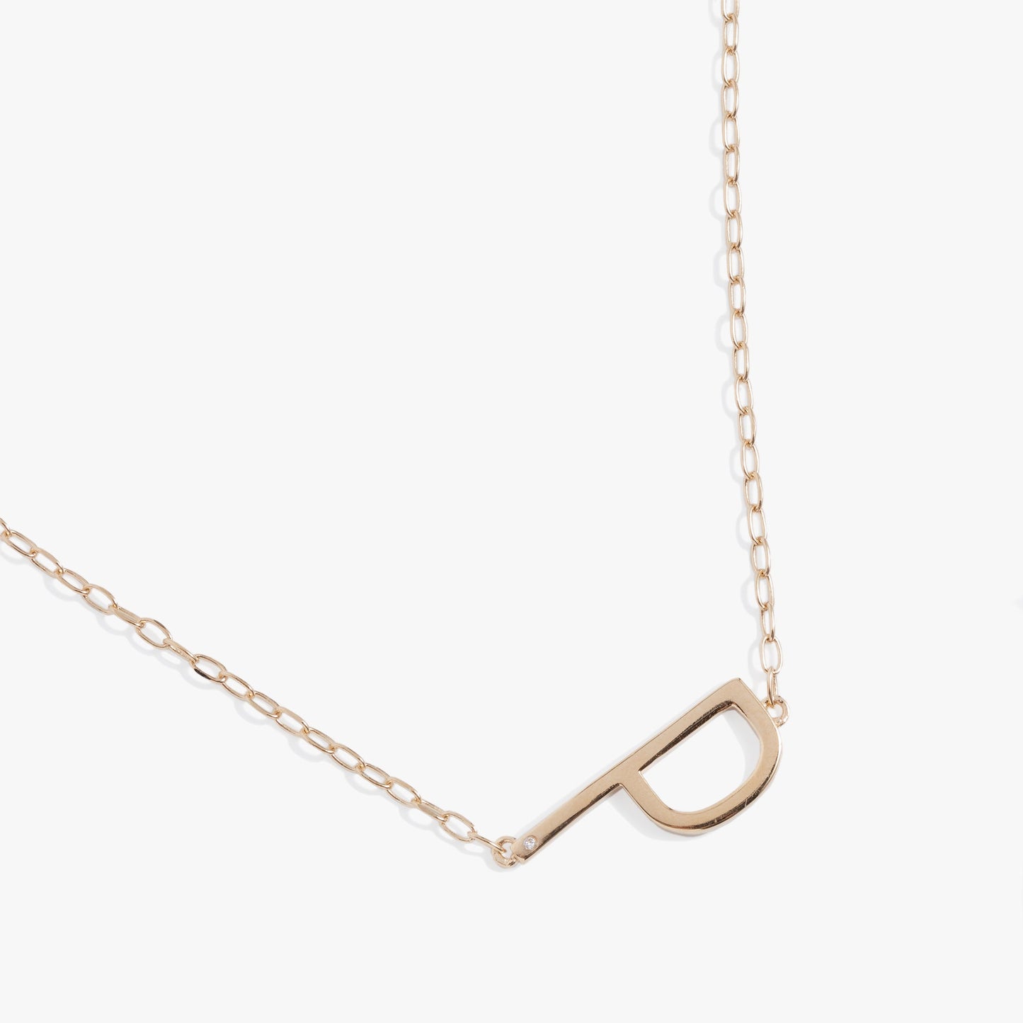Initial P Precious Elongated Necklace