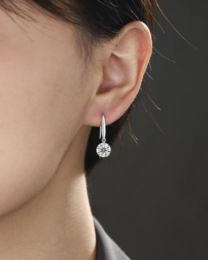 Top-quality Moissanite Luxury And Fashionable Light Luxury Jewelry Silver Stud Earrings S925 Silver Plated Platinum