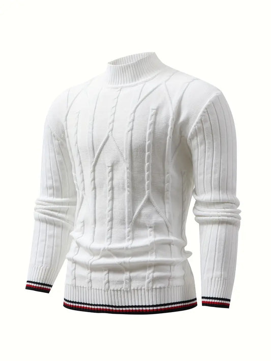 ThermaLuxe Striped High-Neck Top