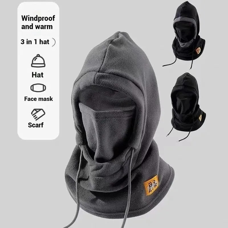 Winter 3-in-1 Windproof Balaclava Hat with Mask and Neck Warmer for Men and Women