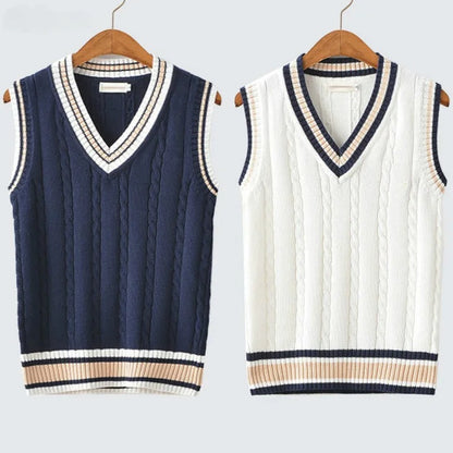 Mens Thick V-neck Sweater Vest