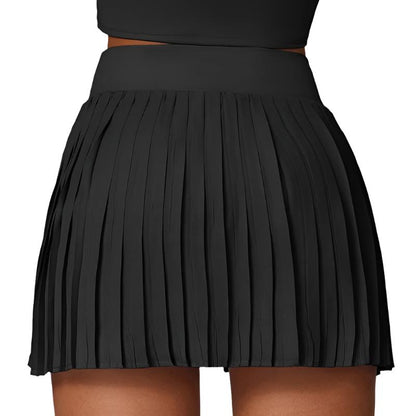 High Waisted Pleated A-Line Tennis Skirts