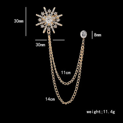 Crystal Star Brooch