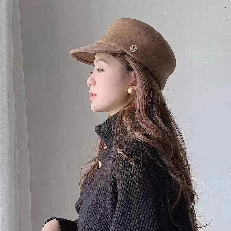 Equestrian Wool Fedora Hat for Women – Autumn & Winter British Fashion Cap