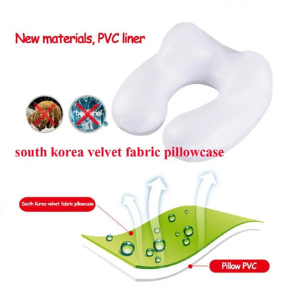 Inflatable U-Shape Travel Neck Pillow – Comfortable Airplane Pillow for Sleeping, Portable Travel Accessory