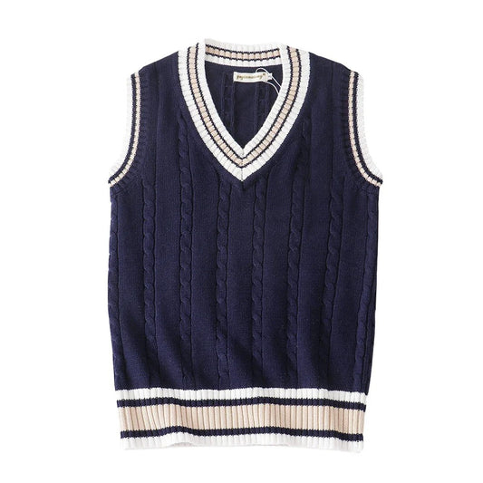 Mens Thick V-neck Sweater Vest