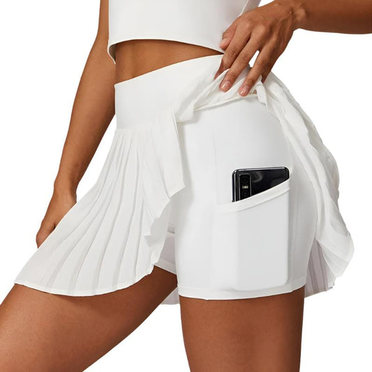 High Waisted Pleated A-Line Tennis Skirts