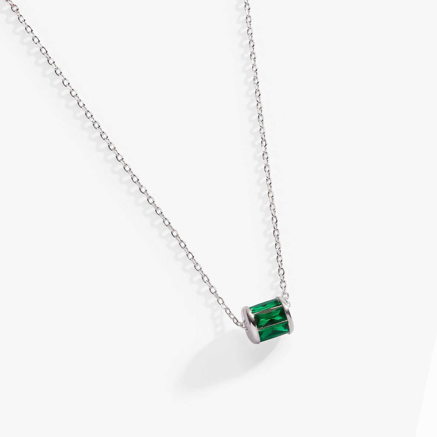 May Birthstone Precious Pendant Necklace