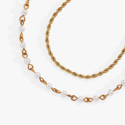 Mother of Pearl Double Strand Bracelet