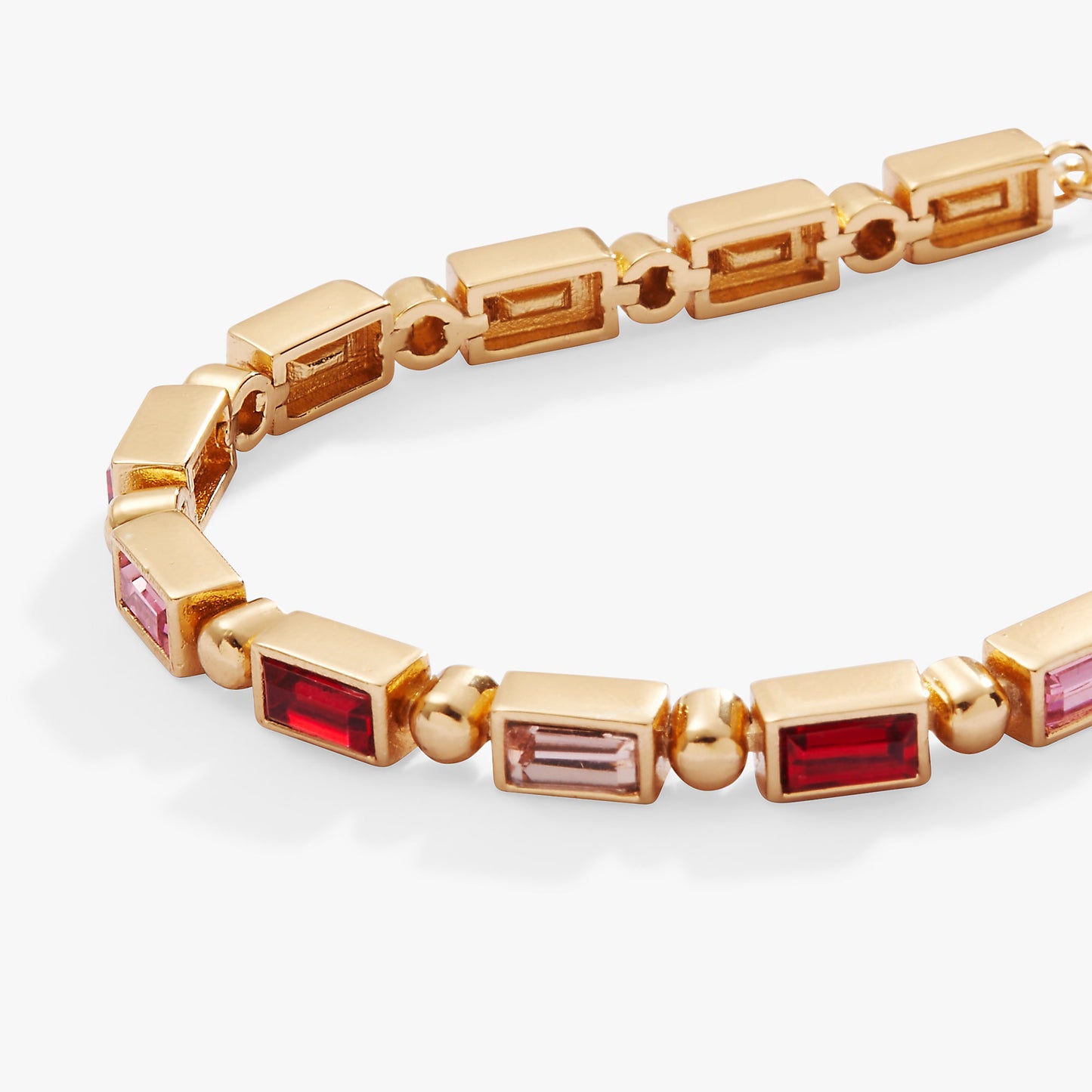 Ruby Rose Ombre Crystal Bolo Bracelet