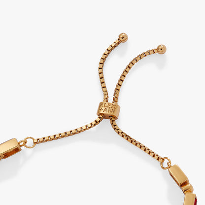 Ruby Rose Ombre Crystal Bolo Bracelet