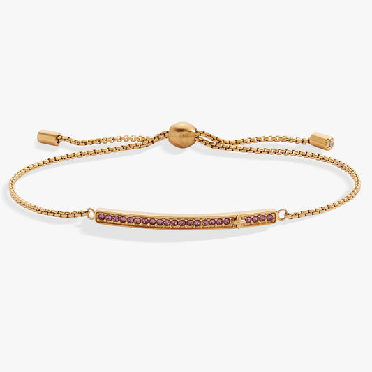 June Everyday Birthstone Pave Bolo Bracelet