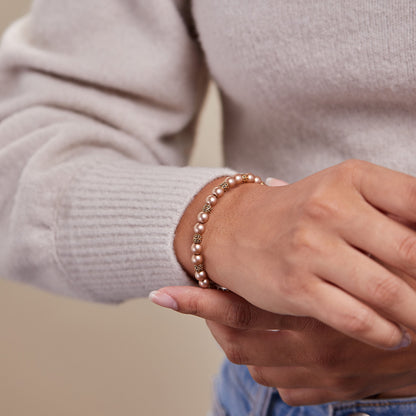 Pearl Beaded Bangle, Taupe