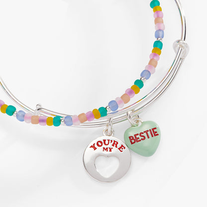 Sweethearts® 'You're My Bestie' Bangle Set of 2