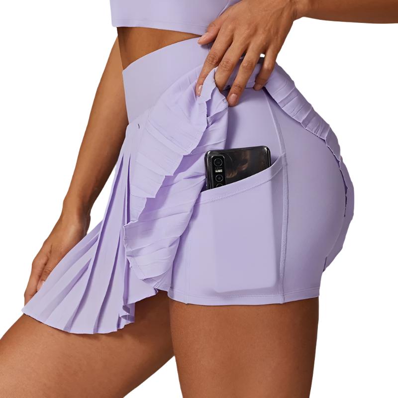 High Waisted Pleated A-Line Tennis Skirts